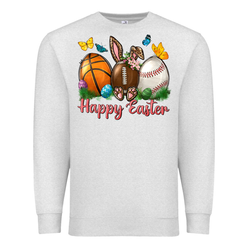Happy Easter Sports With Butterfly Premium Sweatshirt by NancyCooperArtShop | Teevron