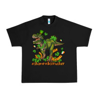 Black shamrockscrusher t rex and horseshoe Urban Heavy Tee - AdoDesignShop