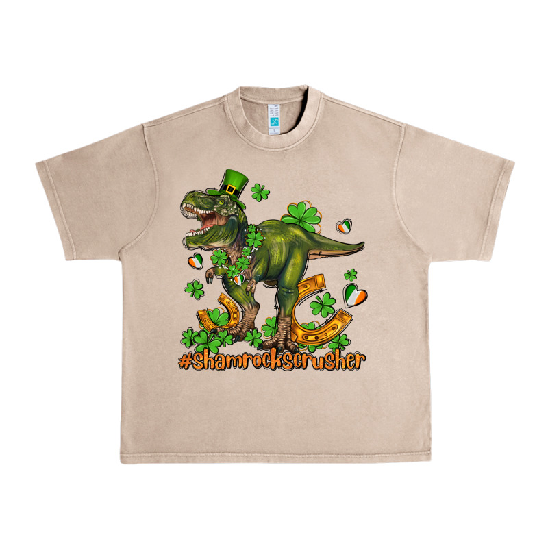 Shamrockscrusher T Rex And Horseshoe Urban Heavy Tee by AdoDesignShop | Teevron