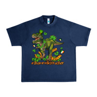 Navy shamrockscrusher t rex and horseshoe Urban Heavy Tee - AdoDesignShop