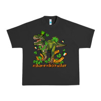 Pigment Black shamrockscrusher t rex and horseshoe Urban Heavy Tee - AdoDesignShop