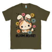 Army Green bloom bestie cat Classic Tee - MaliasSmallBusiness