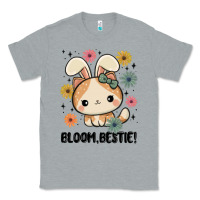 Heather Grey bloom bestie cat Classic Tee - MaliasSmallBusiness