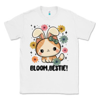 White bloom bestie cat Classic Tee - MaliasSmallBusiness