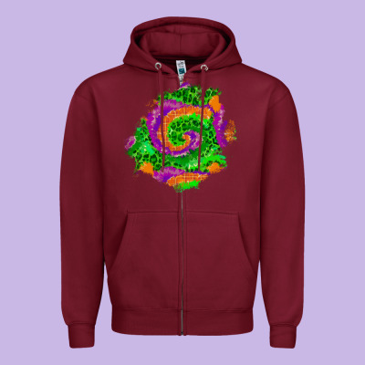 Halloween Patch  1 Zipper Hoodie Designed By Bundleandbundleshop