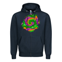 Navy halloween patch  1 Zipper Hoodie - BundleAndBundleShop