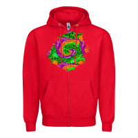 Red halloween patch  1 Zipper Hoodie - BundleAndBundleShop