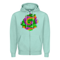 Seafoam halloween patch  1 Zipper Hoodie - BundleAndBundleShop
