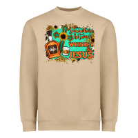 Mushroom Somewhere Between Whiskey and Jesus Heavyweight Sweatshirt - Jasminsmagicworld