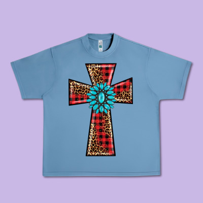 Christmas Cross Urban Heavy Tee Designed By Barkaloodesign