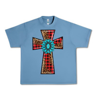 Pebble Blue christmas cross Urban Heavy Tee - BarkalooDesign