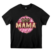 Black mama with round leopard Heavy Core Tee - Zillion Design Studio