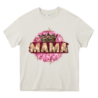 Cream mama with round leopard Heavy Core Tee - Zillion Design Studio