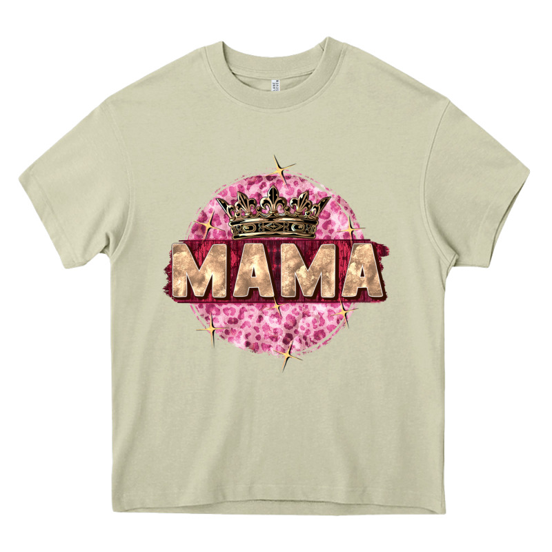 Mama With Round Leopard Heavy Core Tee by Zillion Design Studio | Teevron