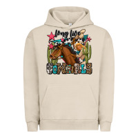 Pigment French Oak long live cowgirls Urban Hoodie - OliviaCreatesArt