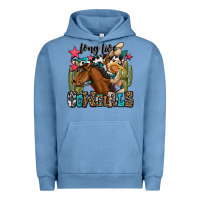 Pigment Pebble Blue long live cowgirls Urban Hoodie - OliviaCreatesArt