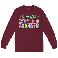 Burgundy gymnastics grandma Long Sleeve Tee - MaliasSmallBusiness