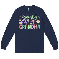 Navy gymnastics grandma Long Sleeve Tee - MaliasSmallBusiness