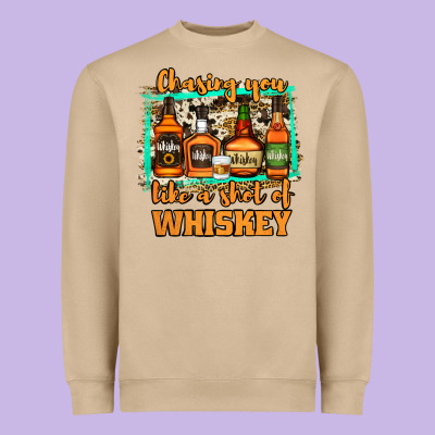 Chasing You Like A Shot Of Whiskey Heavyweight Sweatshirt Designed By Jasminsmagicworld