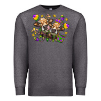 Charcoal Heather Mardi Gras heifers Premium Sweatshirt - NancyCooperArtShop