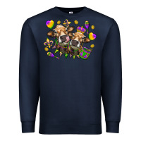 Navy Mardi Gras heifers Premium Sweatshirt - NancyCooperArtShop