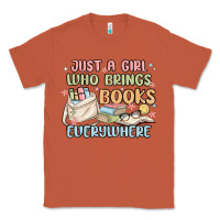 Copper just a girl who brings books everywhere Classic Tee - MaliasSmallBusiness