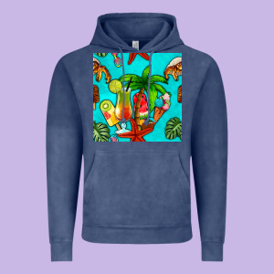 Summer Drinks And Ice Cream Vintage Hoodie Designed By Bundleandbundleshop