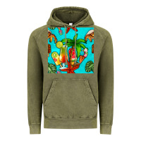 Vintage Olive summer drinks and ice cream Vintage Hoodie - BundleAndBundleShop