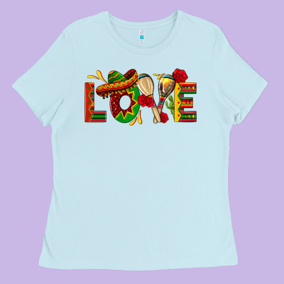 Mexico Love Ladies Tee Designed By Texasbilliewilder