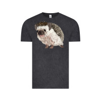 Vintage Black Hedgehog Illustrations Vintage Tee - LillyAllenDesigns