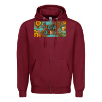 Burgundy give thanks license plate Zipper Hoodie - BundleAndBundleShop