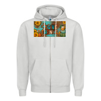 Dove Grey give thanks license plate Zipper Hoodie - BundleAndBundleShop