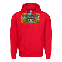 Red give thanks license plate Zipper Hoodie - BundleAndBundleShop