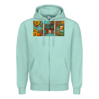 Seafoam give thanks license plate Zipper Hoodie - BundleAndBundleShop