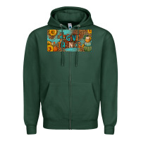 Sports Green give thanks license plate Zipper Hoodie - BundleAndBundleShop