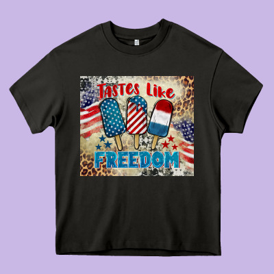Tastes Like Freedom 4th Of July Heavy Core Tee Designed By Barkaloodesign