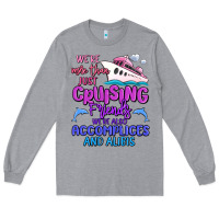 Heather Grey we're more than just cruising friends Long Sleeve Tee - MaliasSmallBusiness