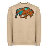 Mushroom bison Heavyweight Sweatshirt - Jasminsmagicworld