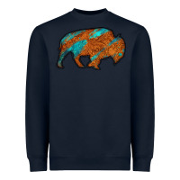 Navy bison Heavyweight Sweatshirt - Jasminsmagicworld