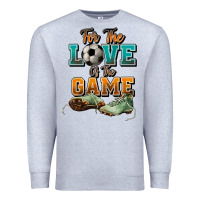 Heather Grey For the love of the game Soccer Premium Sweatshirt - NancyCooperArtShop