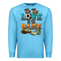 Ocean Blue For the love of the game Soccer Premium Sweatshirt - NancyCooperArtShop