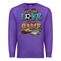 Purple For the love of the game Soccer Premium Sweatshirt - NancyCooperArtShop