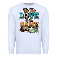 White For the love of the game Soccer Premium Sweatshirt - NancyCooperArtShop