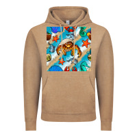 Vintage Coffee sea animals Vintage Hoodie - BundleAndBundleShop