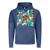Vintage Denim sea animals Vintage Hoodie - BundleAndBundleShop