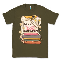 Just A Girl Who Brings Books Everywhere Classic Tee | Teevron