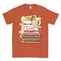 Copper just a girl who brings books everywhere Classic Tee - MaliasSmallBusiness