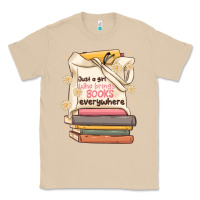 Mushroom just a girl who brings books everywhere Classic Tee - MaliasSmallBusiness