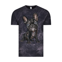 Cloud Black french bulldog Vintage Tee - BarkalooDesign