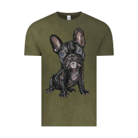 Vintage Olive french bulldog Vintage Tee - BarkalooDesign